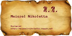 Meiszel Nikoletta névjegykártya